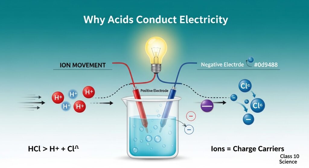 why-acid-solution-conducts-electricity-class-10-science